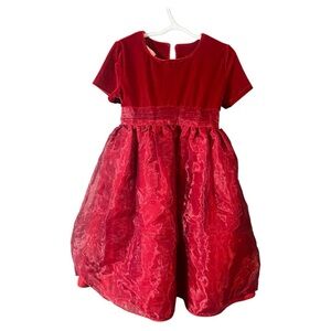 Elegant Red Velvet Dress